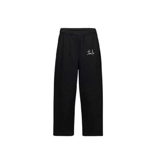 Straight-Legged Joggers [Jet-Black]